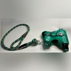Arcadia Trail Dog Turquoise Harness  & Leash New Size Large NEVER USED